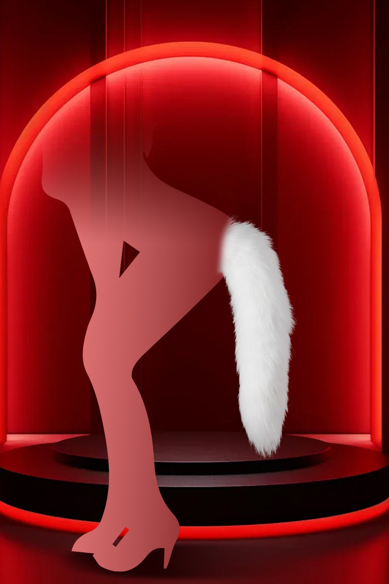 LUXURY ZINC ALLOY WITH FAUX FOX FUR ANAL PLUG