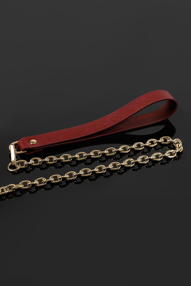 KEENBOUND: LEATHER COLLAR WITH LEASH