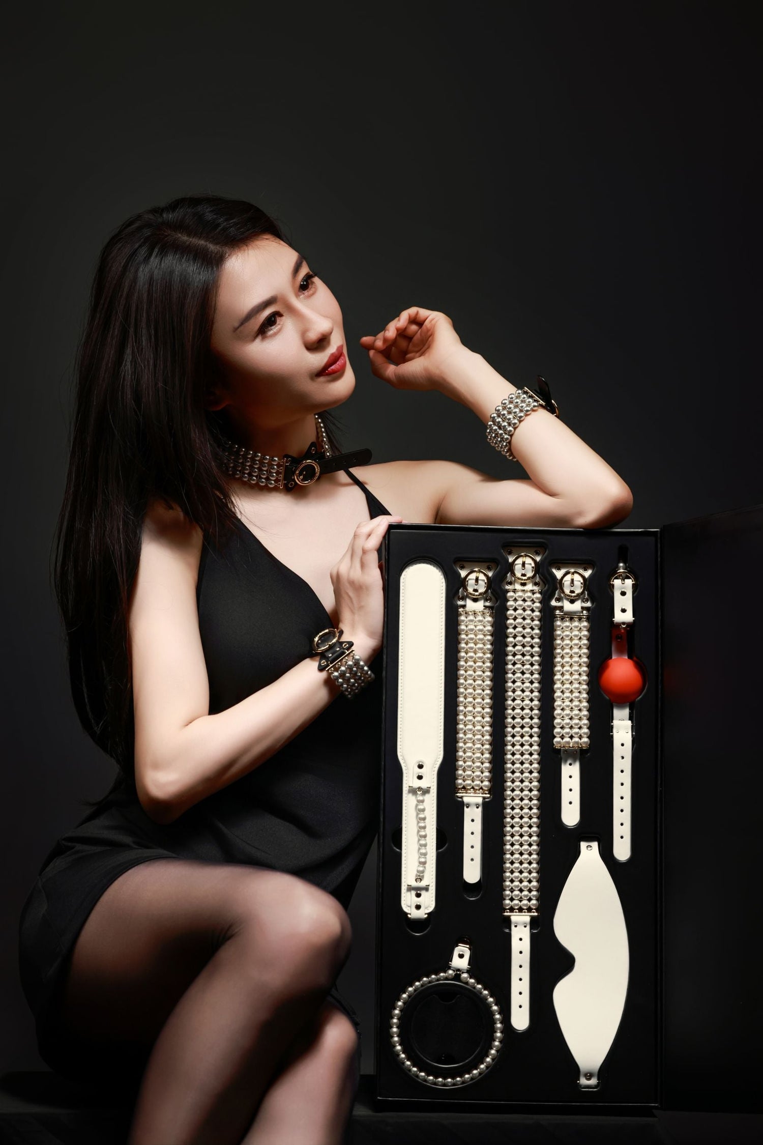The Ethereal Radiance Edit — pearl and leather bondage line