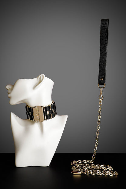 KEENBOUND: LEATHER COLLAR WITH LEASH