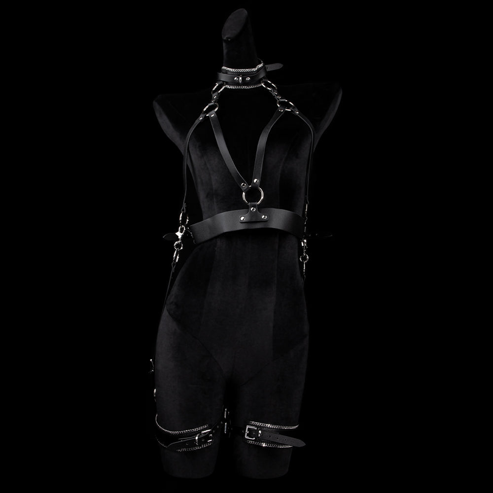 Sovereign Full Body Harness — full body harness — genuine leather front view